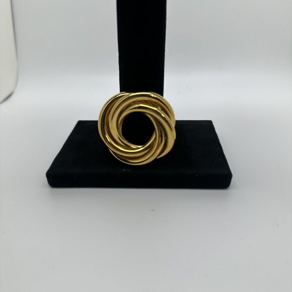 Napier Gold-Tone Infinity Knot Brooch - Picture 1 of 5